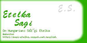 etelka sagi business card